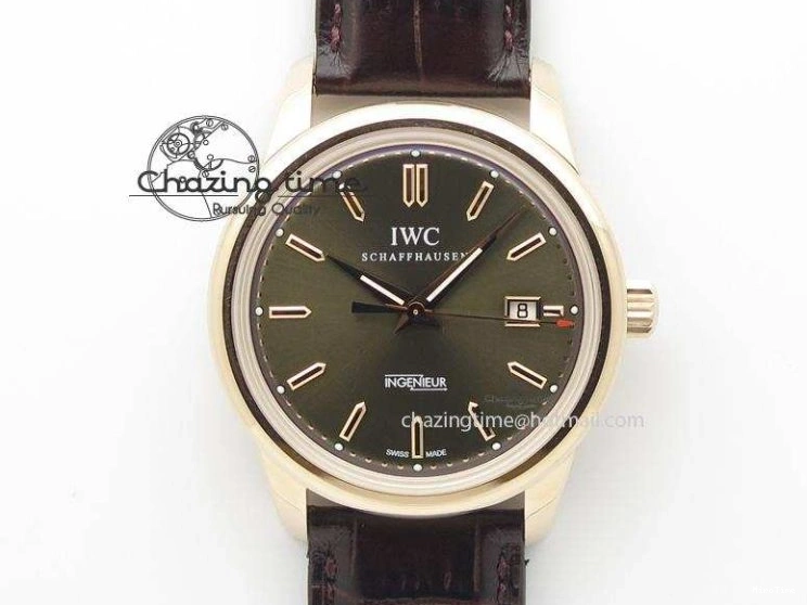 MIROTIME 0316 Affordable Ingeniuer St.Laurens SS Brown Dial MK 1:1 Best Edition On Black Leather Strap A 7365